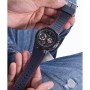 GUESS Reloj para Hombre de 44 mm, Correa Azul Marino, Esfera Azul Marino