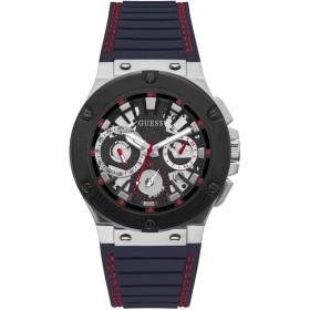 GUESS Reloj para Hombre de 44 mm, Correa Azul Marino, Esfera Azul Marino