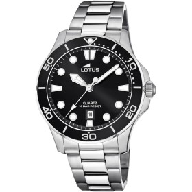Lotus Reloj Modelo 18759/3 de la colección Excellent, Caja de 44,5 mm Negro con Correa de Acero para Caballero