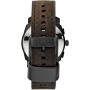 Fossil Reloj para Hombre Machine, Movimiento cronógrafo de Cuarzo, Caja de 45mm de Acero Inoxidable Ahumado con Correa de Acero