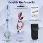 Fuhjythy Kit de Generador de Tonos, Probador de Circuitos de Trazador de Cables, Kit de Tono y Sonda, Probador de Cables 200EP,