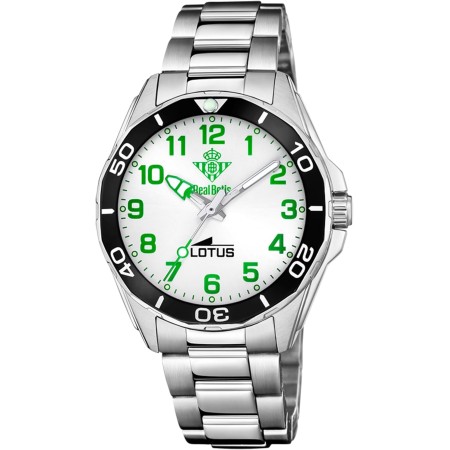 Lotus Reloj 18941/1 Oficial Real Betis Niño, Temporada 2024/2025 - Caja de Acero Inoxidable, Analógico