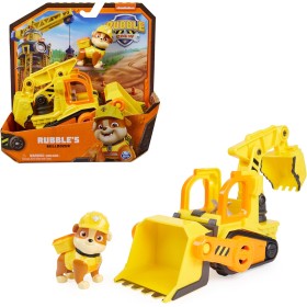 Rubble & Crew - Pack Tractor Digger and Rubble Figure - Paw Patrol Toys - 6066511 - Toys Children 3 Years + - Gifts Child 3