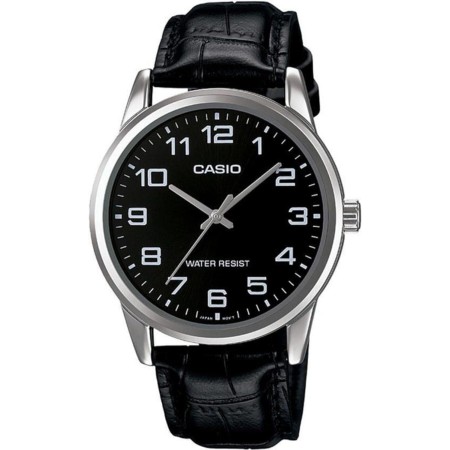 Casio Reloj Analógico para Hombres de Cuarzo con Correa en Piel MTPV001L-1B