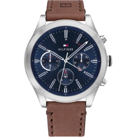 Tommy Hilfiger Reloj analógico multifunción de Cuarzo para Hombre con Correa de Cuero o Acero Inoxidable