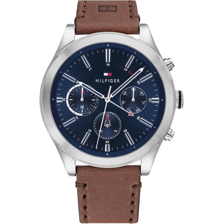Tommy Hilfiger Reloj analógico multifunción de Cuarzo para Hombre con Correa de Cuero o Acero Inoxidable