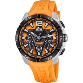 Lotus Reloj Hombre 18944/3 Vortex Caja de Acero Inoxidable 316l Plateado Correa de Caucho Naranja