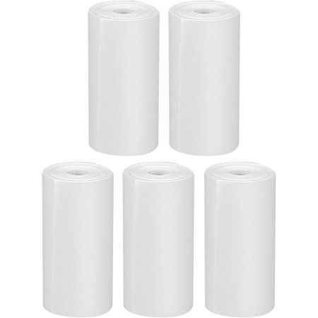 GlobalCrown Instant Camera Print Paper Refill for Kids, 5 Rolls Thermal Printer Paper, Inkless White Printing Paper (5 Rolls)
