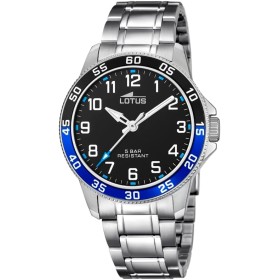 LOTUS Reloj Modelo 18786/2 de la colección Junior Collection, Caja de 36 mm Negro con Correa de Acero para cadete