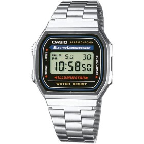 Casio Reloj Digital Unisex con Correa de Acero Inoxidable – A168WA