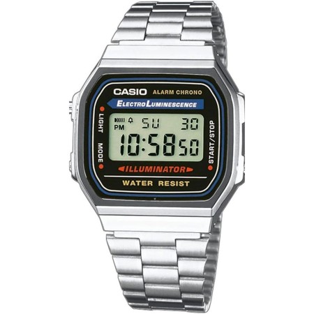 Casio Reloj Digital Unisex con Correa de Acero Inoxidable – A168WA