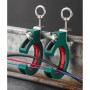 Asistente de cableado profesional para colocar cables, rodillo auxiliar, abrazadera ajustable, accesorios de polea para tirar de