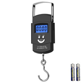 Báscula de Equipaje Digital con Gancho,Max 110 lb/50 kg Portátil Balanza Escala,con pantalla LCD y función de tara de un botón,