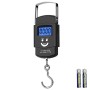 Báscula de Equipaje Digital con Gancho,Max 110 lb/50 kg Portátil Balanza Escala,con pantalla LCD y función de tara de un botón,