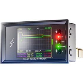 Gvvsjgdbis DC 0-420V 300A WiFi Probador de Capacidad de Batería Medidor de Energía Eléctrica DC Probador de Corriente de Voltaje