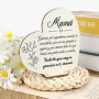 Regalos para Madres Navidad, Placa de Madera Corazón, Regalos Navidad Mujer, Detalles para Regalar Mujer, Regalo Cumpleaños
