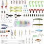 Vicloon Señuelos de Pesca, 120 Piezas Kits de Señuelos Pesca Accesorios Cebos Artificiales Articulos de Pesca Incluido la Caja