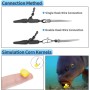 Vicloon Anzuelos de Pesca,Accesorios de Pesca con Caja de Pesca, Incluye Pesas de Plomada, Emerillones e Imperdibles,