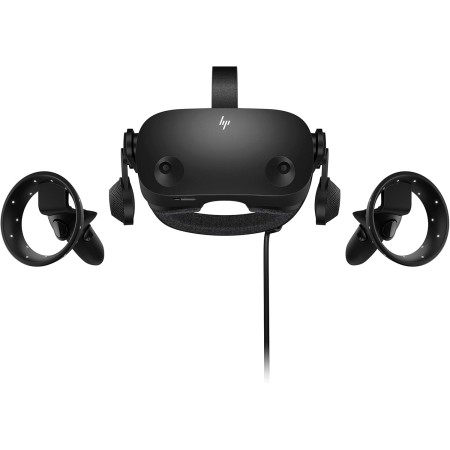 HP Reverb G2 + 2 Controladores - Gafas de Realidad Virtual SteamVR, WMR, resolución 4k, lentes ajustables Valve, 4 cámaras,