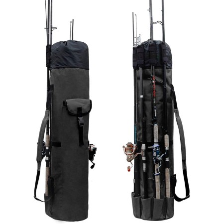 Bolsa de Pesca Oxford portátil de Alta Capacidad para caña de Pescar, Organizador de Transporte para caña de Pescar, Resistente