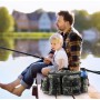 Bolsa de Pesca, Mochila de Pesca y Accesorios con Cinturón y Correa Acolchada de Hombro Bolsa de Pesca de Cintura Resistente