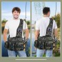 Bolsa de Pesca, Mochila de Pesca y Accesorios con Cinturón y Correa Acolchada de Hombro Bolsa de Pesca de Cintura Resistente