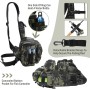 Bolsa de Pesca, Mochila de Pesca y Accesorios con Cinturón y Correa Acolchada de Hombro Bolsa de Pesca de Cintura Resistente