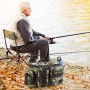 Bolsa de Pesca, Mochila de Pesca y Accesorios con Cinturón y Correa Acolchada de Hombro Bolsa de Pesca de Cintura Resistente