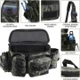 Bolsa de Pesca, Mochila de Pesca y Accesorios con Cinturón y Correa Acolchada de Hombro Bolsa de Pesca de Cintura Resistente
