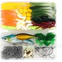 175 Piezas Kits de Señuelos Pesca, Señuelos de Pesca, Accesorios Cebos, señuelos Duros para Hundir de Pesca Mixtos Universales