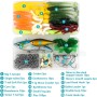 175 Piezas Kits de Señuelos Pesca, Señuelos de Pesca, Accesorios Cebos, señuelos Duros para Hundir de Pesca Mixtos Universales