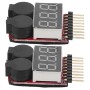 Uonlytech 2piezas Comprobador De Batería Lipo Con Alarma Buzzer Y Led Monitor De Voltaje De Batería Para Rc Para Comprobar De