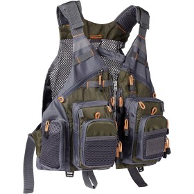 Chaleco de Pesca Ajustable para Hombres y Mujeres Chaleco de Pesca para Pesca con Mosca y Actividades al Aire Libre