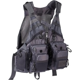 Chaleco de Pesca Ajustable para Hombres y Mujeres Chaleco de Pesca para Pesca con Mosca y Actividades al Aire Libre