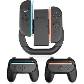 HEYSTOP Joy-Con Grip Compatible con Nintendo Switch 2, Set de Fundas 3 en 1 para Joy-Con, Accesorios para Mandos de Juego,Juegos