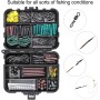 282pcs Anzuelos de Pesca, Carp Fishing Tackle Kit con Caja de Pesca, Incluye Ganchos Circulares, antienredos, cebos, Rubber