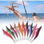 OriGlam 10 unids Camarones Luminosos Calamar Jig Señuelos de Pesca en el Mar, Squid Jig Ganchos Duro Pesca Camarón Señuelo
