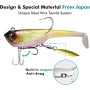 TRUSCEND Paddle Tail Soft Señuelos de Pesca Pre-Rigged Jig Head Swimbaits para la Pesca de la Lubina Camarón Suave cebos Cebos