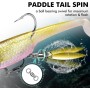 TRUSCEND Paddle Tail Soft Señuelos de Pesca Pre-Rigged Jig Head Swimbaits para la Pesca de la Lubina Camarón Suave cebos Cebos