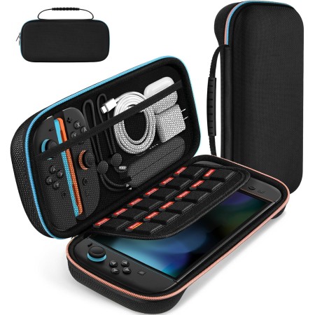 ivoler Funda Compatible con Nintendo Switch 2, Estuche de Transporte con 12 Cartuchos de Juego, Funda Protectora rígida de Viaje