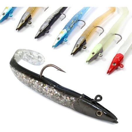 Conjunto de 10 peces de goma de 11 cm, 18.5 g, para la pesca de peces depredadores