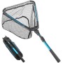 Red de pesca con mango telescópico, plegable, red de pesca telescópica, red de pesca telescópica para kayak, salmón, pez gato,