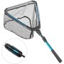 Red de pesca con mango telescópico, plegable, red de pesca telescópica, red de pesca telescópica para kayak, salmón, pez gato,