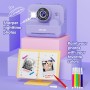 Instant Photo Camera, 12MP Selfie Instant Camera, 1080P 2.4 inch HD Video Camera Photos for Children with 32GB SD Card,