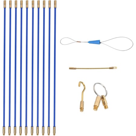 Juego de 10 varillas de cable profesionales, 33 cm de longitud, para electricistas y comerciantes