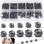 300 Piezas/10 Tamaños Plomos de Pesca en Forma de Balín Set 2g 1.5g 1.2g 1g 0.8g 0.6g 0.5g 0.4g 0.3g 0.2g Plomos Extraíbles