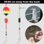 300 Piezas/10 Tamaños Plomos de Pesca en Forma de Balín Set 2g 1.5g 1.2g 1g 0.8g 0.6g 0.5g 0.4g 0.3g 0.2g Plomos Extraíbles