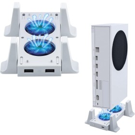 Mcbazel Ventilador para soporte de enfriamiento Xbox Series S con indicador LED / dos puertos USB (solo para Xbox Series S)