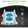 Mcbazel Ventilador para soporte de enfriamiento Xbox Series S con indicador LED / dos puertos USB (solo para Xbox Series S)