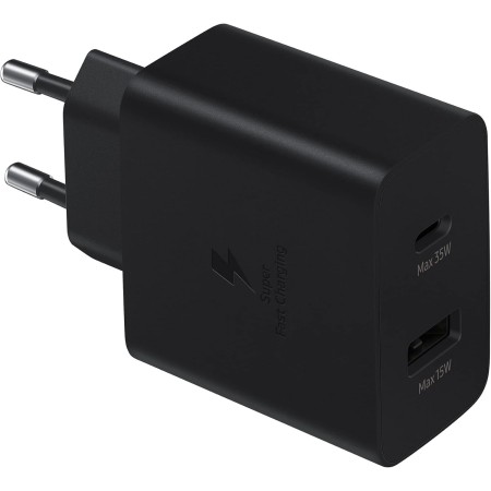 Samsung EP-TA220NBEGEU - Cargador Usb-c 35W Duo, Color Negro